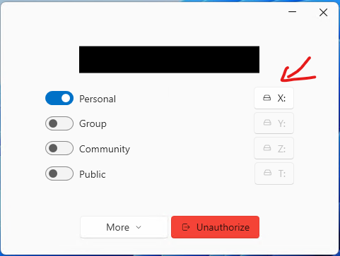 Access your personal drive